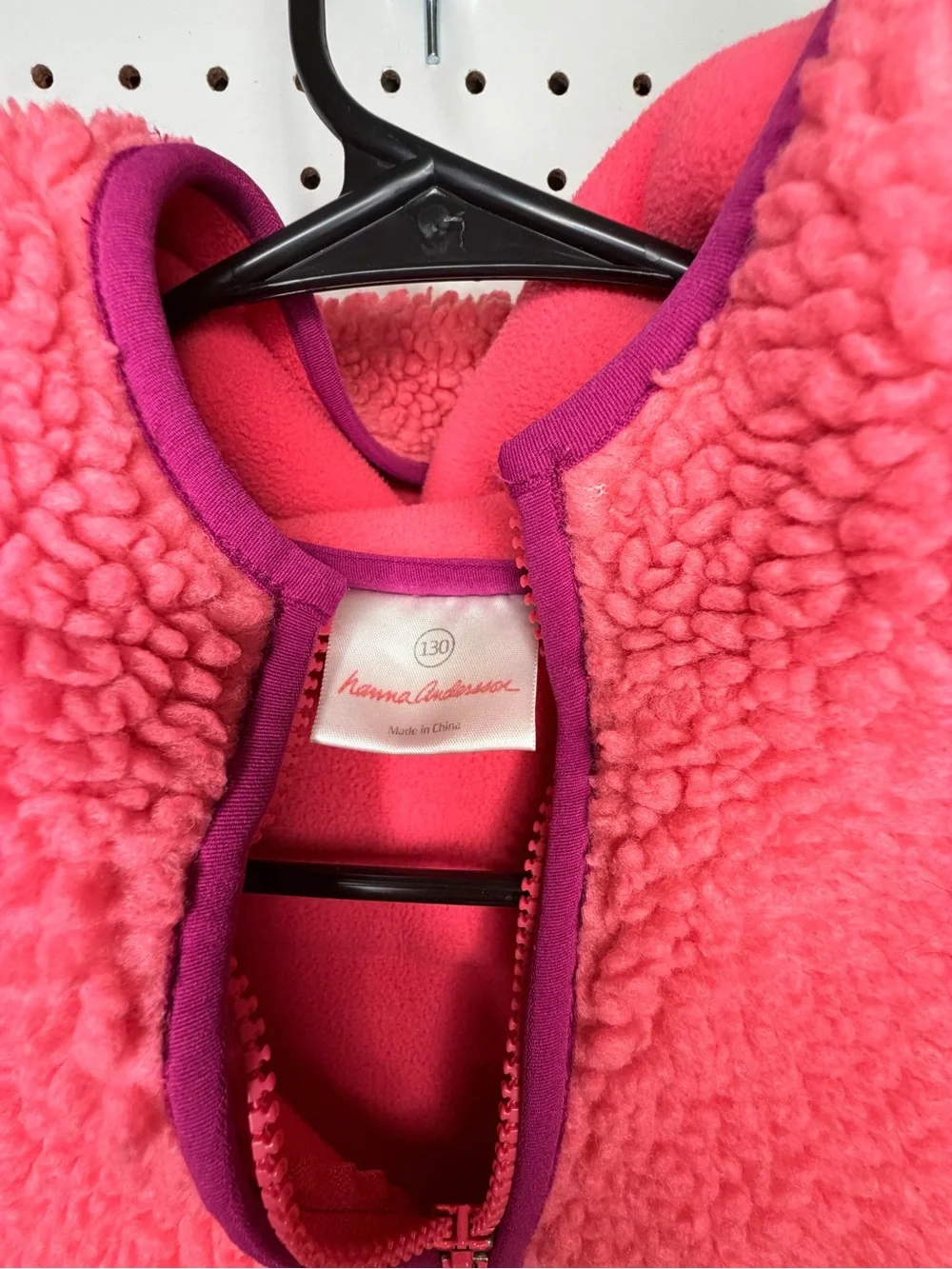 Hanna Andersson Thick Sherpa Fleece Hooded Jacket Pink Size 130 / US 8